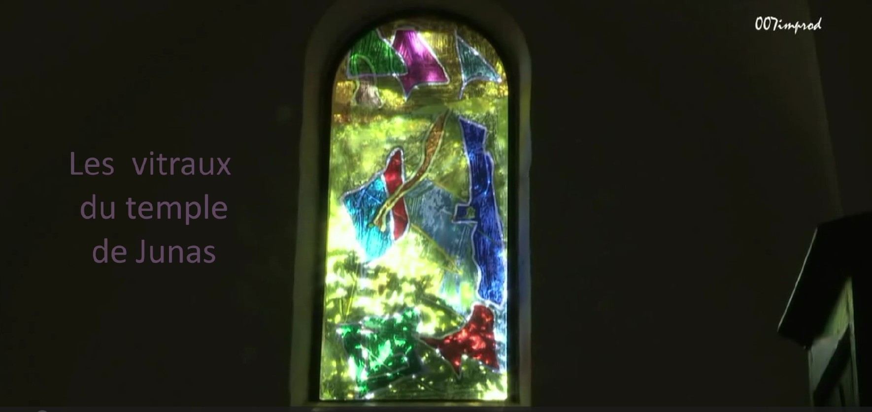 Teaser : Les vitraux du Temple de Junas par Daniel Humair